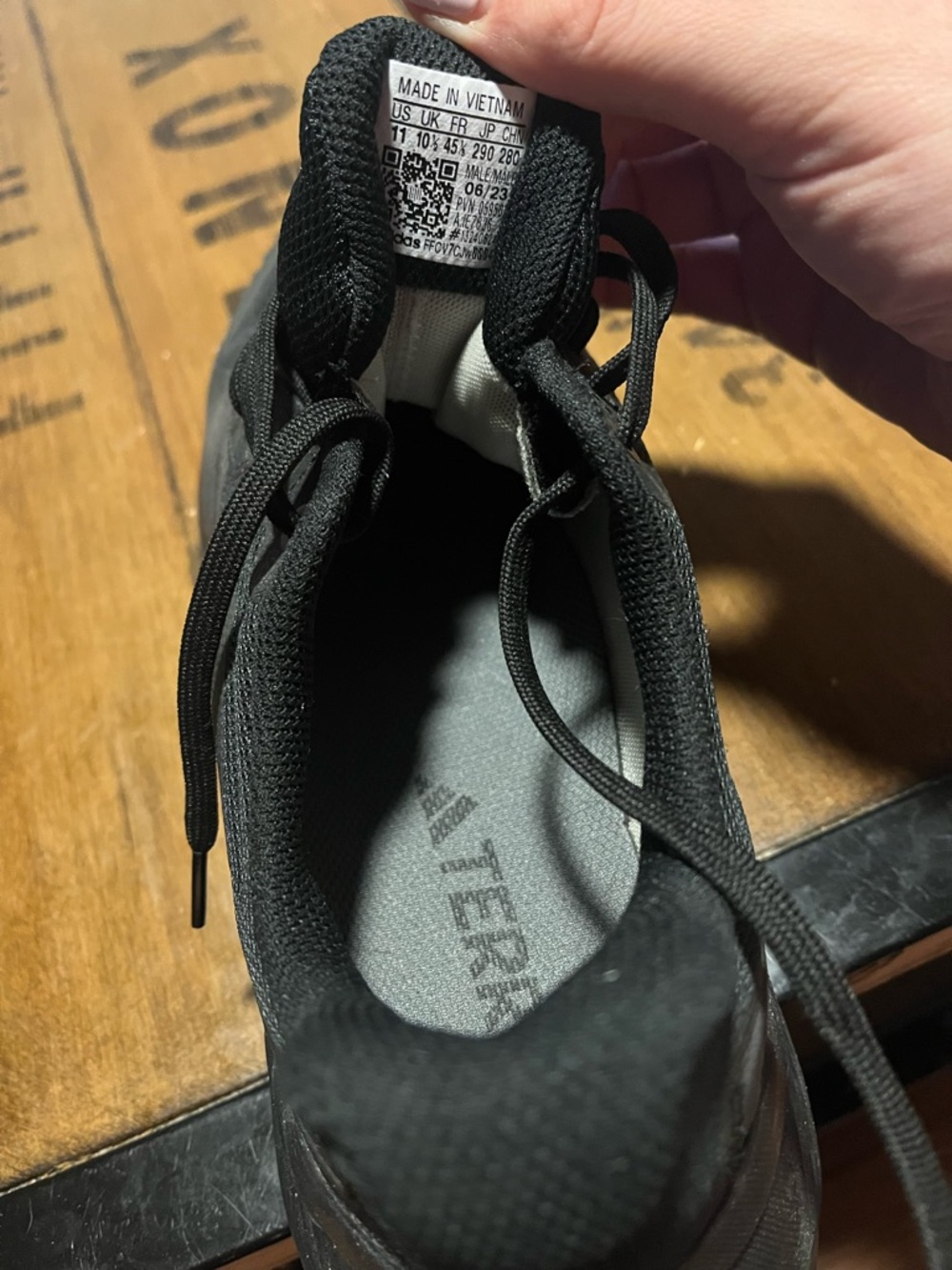 adidas Men's All-Black Athletic Running Shoes - Picture 3 of 3